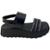 Sandália Moleca Papete Platform Tira Strass Feminina - Preto