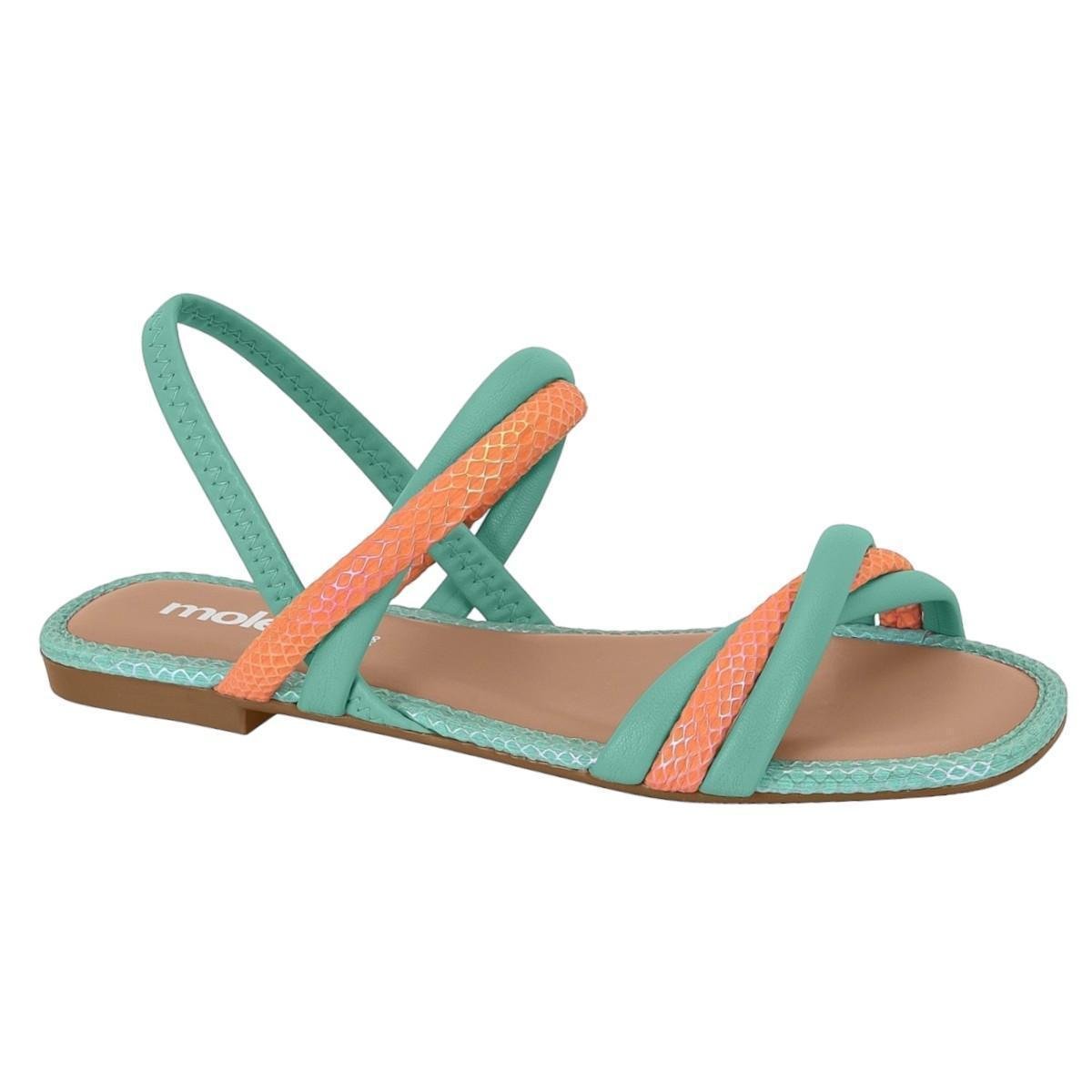 Sandália Moleca Rasteira Tira Trançada Feminina Menor preço em Sandália Moleca Rasteira Tira Trançada Feminina