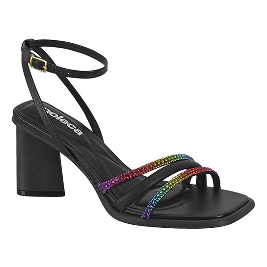 Sandália Moleca Salto Bloco Hotfix Feminina Zattini