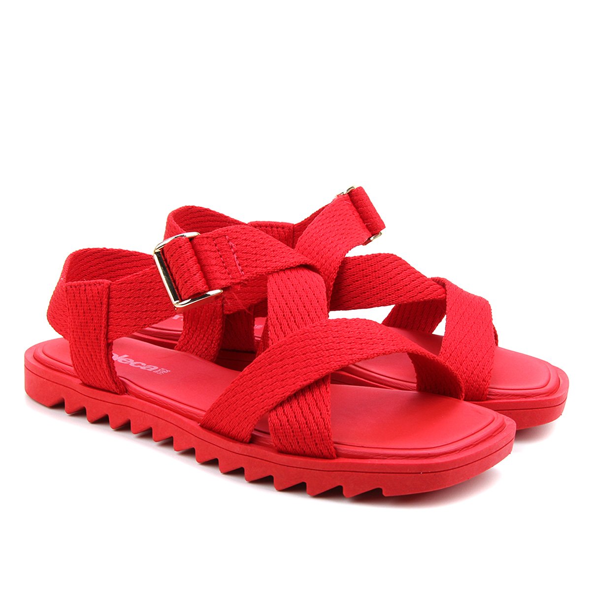 Sandália Moleca Tiras Cruzadas Feminina - Vermelho é ruim? Sandália Moleca Tiras Cruzadas Feminina - Vermelho é boa?