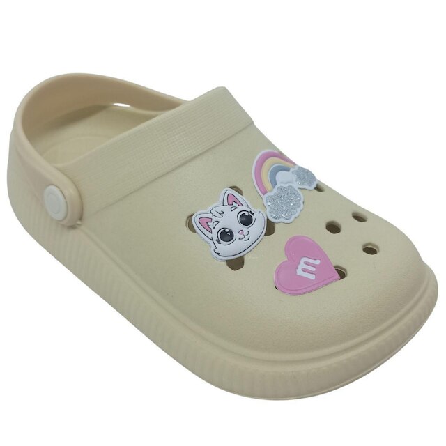 Sandália Molekinha Infantil Menina EVA/PVC com Bottons Fixos