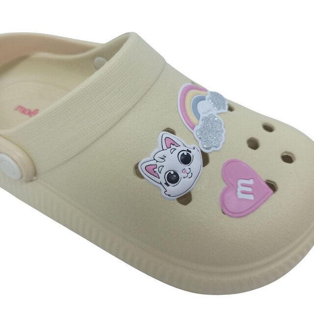 Sandália Molekinha Infantil Menina EVA/PVC com Bottons Fixos