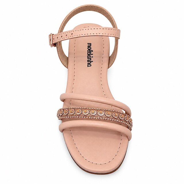 Sandália Molekinha Infantil Salto Baixo 2318.154 Rosé