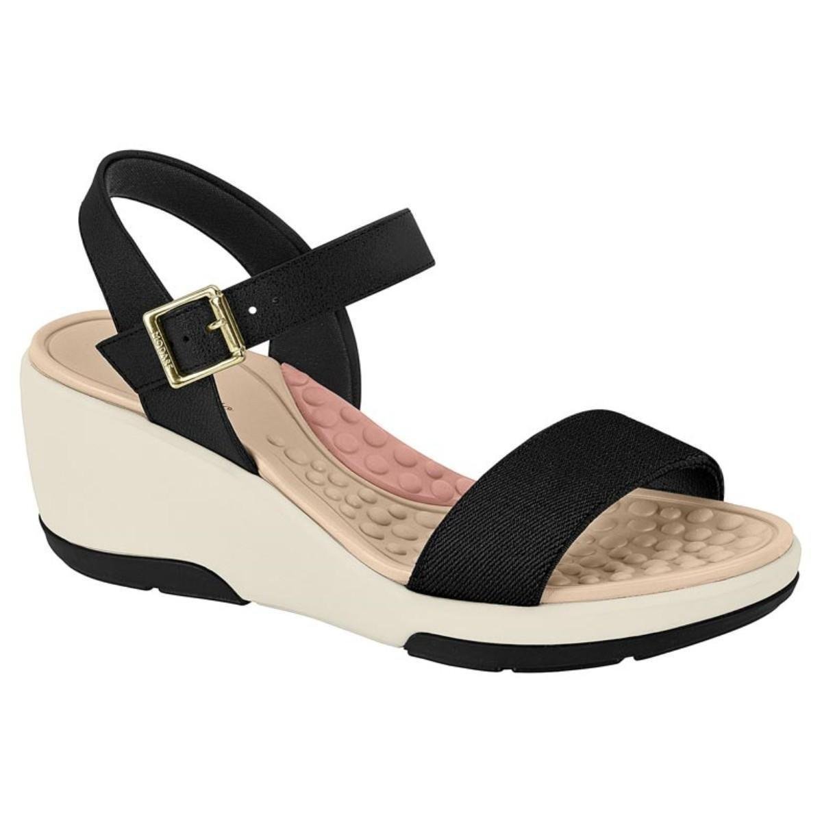 Sandália Feminina Sandalia Anabela Ortopedica Sandalia Anabela