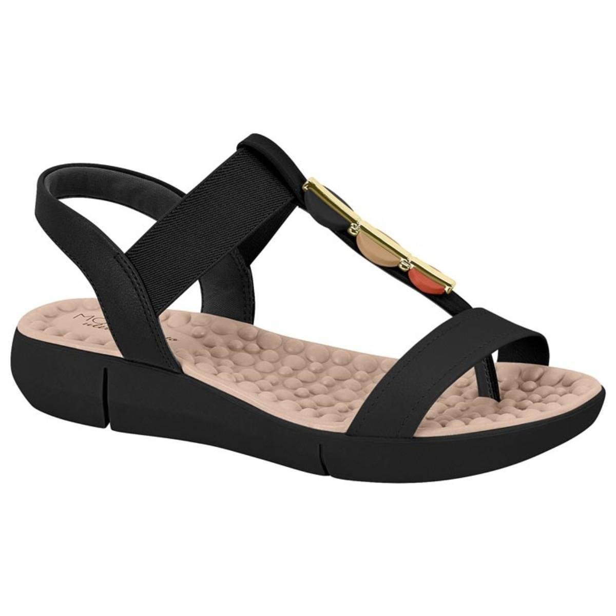 Sandália Ortopedica Modare Feminina Rasteira Conforto - Preto Menor preço em Sandália Ortopedica Modare Feminina Rasteira Conforto - Preto