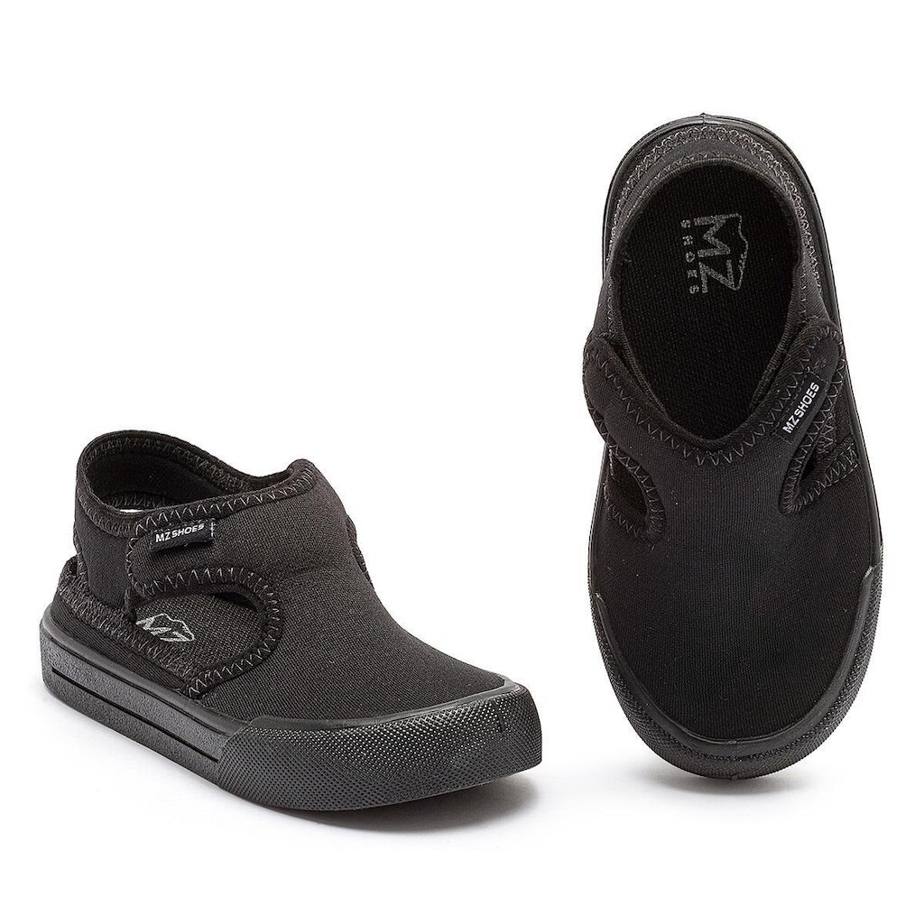 Sandália Papete Calce Fácil Esportiva Menino Infantil Antiderrapante Verão Leve Preto Mz Shoes
