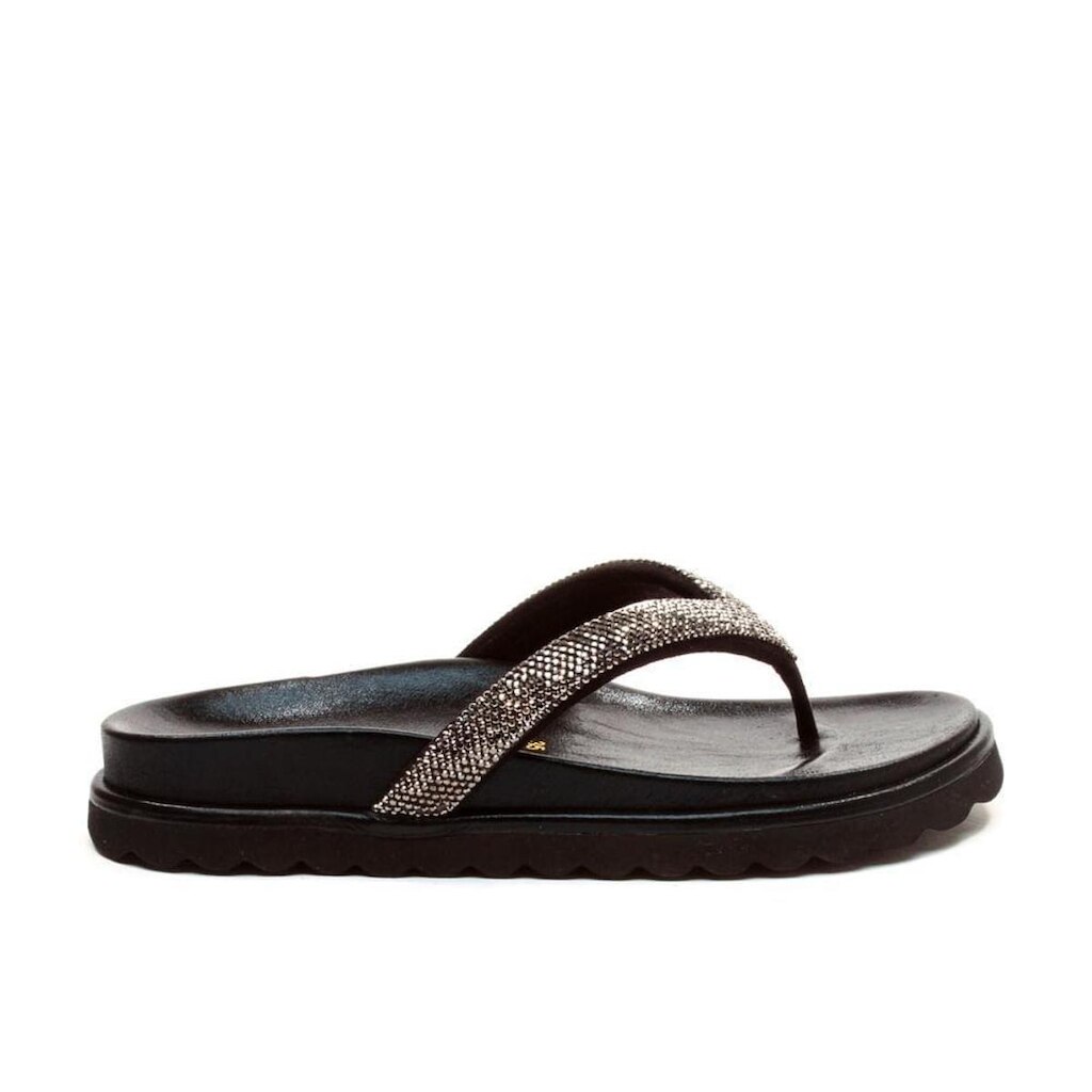 Sandália Papete Couro Preto Cecconello 2491015-1