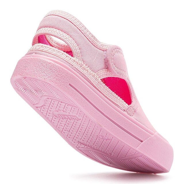Sandália Papete Esportiva Calce Fácil Menina Infantil Antiderrapante Verão Leve Rosa Mz Shoes