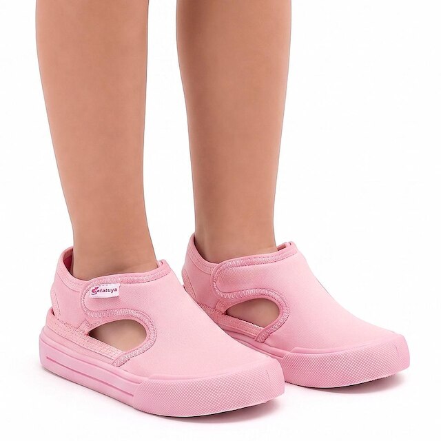 Sandália Papete Esportiva Calce Fácil Menina Infantil Antiderrapante Verão Leve Rosa Mz Shoes