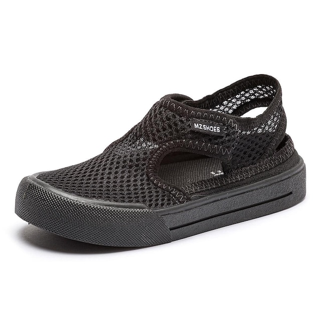 Sandália Papete Esportiva Calce Fácil Menino Infantil Antiderrapante Verão Leve Preto Mz Shoes