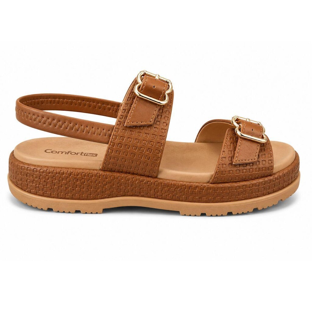 Sandália Papete Feminina Comfortflex Confortavel Fivela Macia