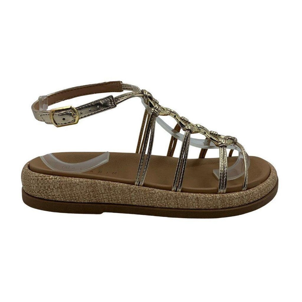 Sandália Papete Feminina Ramarim Dourada 2655204 - Ouro 35