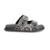 Sandália Papete Feminina Solado Flatform Fivela Pedraria - Preto