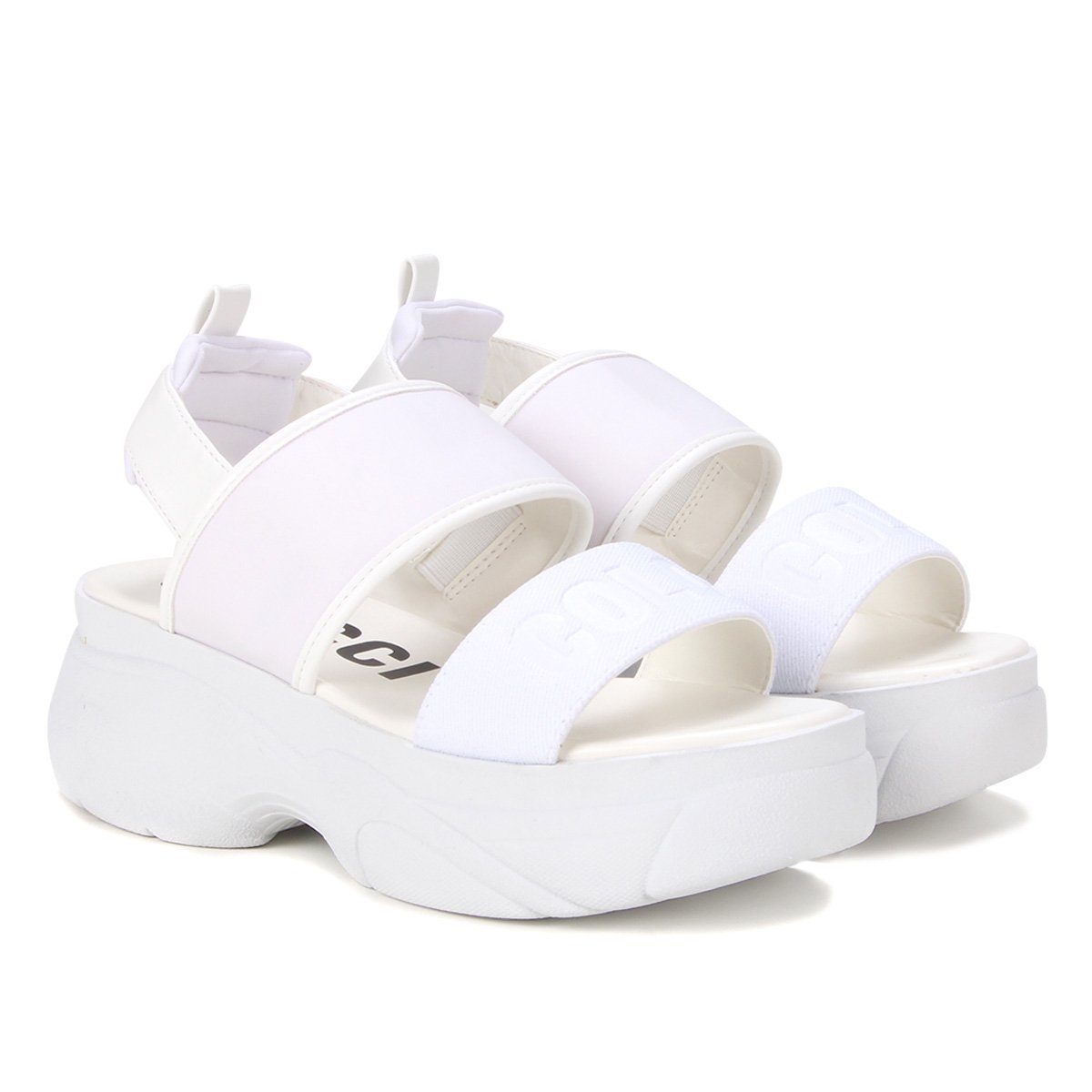 Sandália Papete Flatform Colcci Dani Feminina - Branco Menor preço em Sandália Papete Flatform Colcci Dani Feminina - Branco