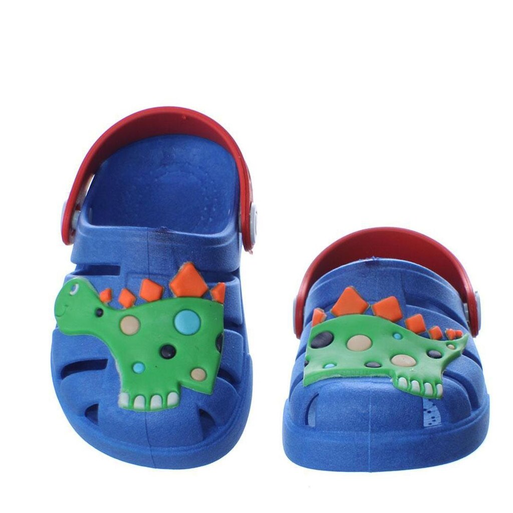 Sandália Papete Infantil Chinelo Dino Baby Azul Passeio Divertido