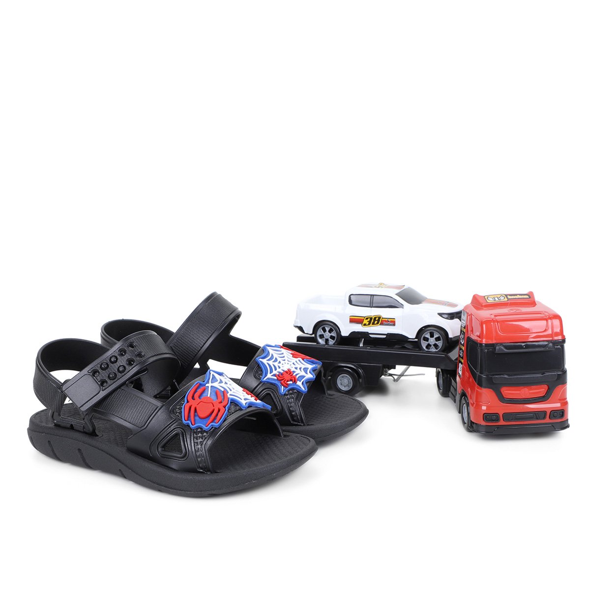 Sandália Papete Infantil Luelua Aranha+ Mini Reboque Caminhão - Preto é ruim? Sandália Papete Infantil Luelua Aranha+ Mini Reboque Caminhão - Preto é boa?