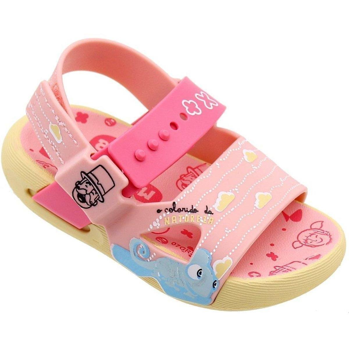 Sandália Papete Infantil Mundo Bita Forest Juvenil Feminina - Rosa+Amarelo Menor preço em Sandália Papete Infantil Mundo Bita Forest Juvenil Feminina - Rosa+Amarelo