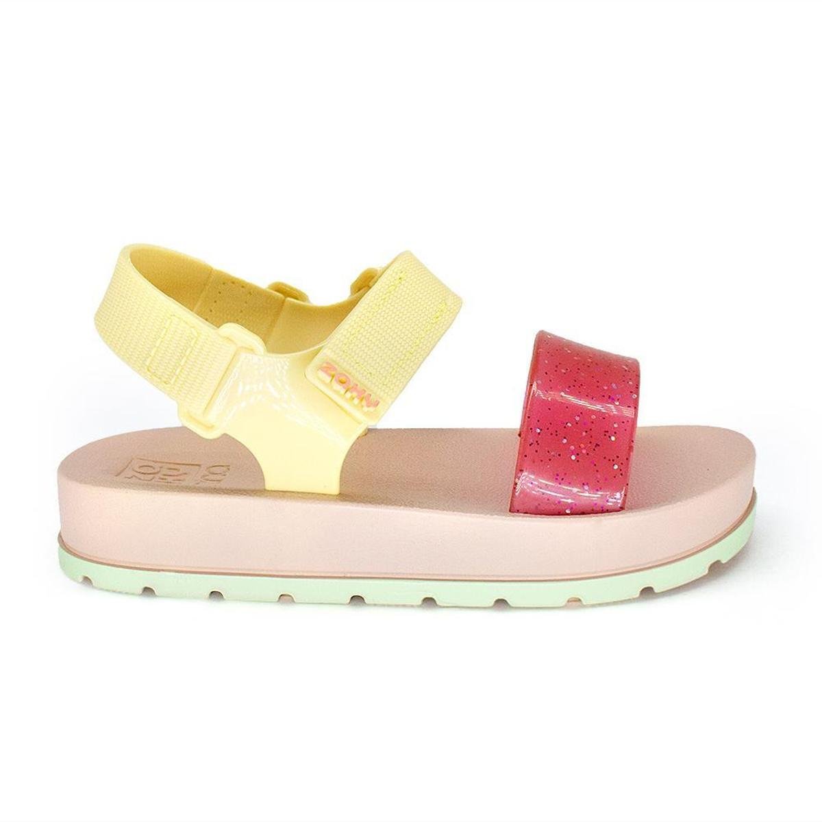 Sandália Papete Infantil Zaxynina Moderninha 18501 - Rosa Menor preço em Sandália Papete Infantil Zaxynina Moderninha 18501 - Rosa