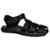 Sandália Papete Masculina De Couro Preto - DCB6500LTPTO - Preto