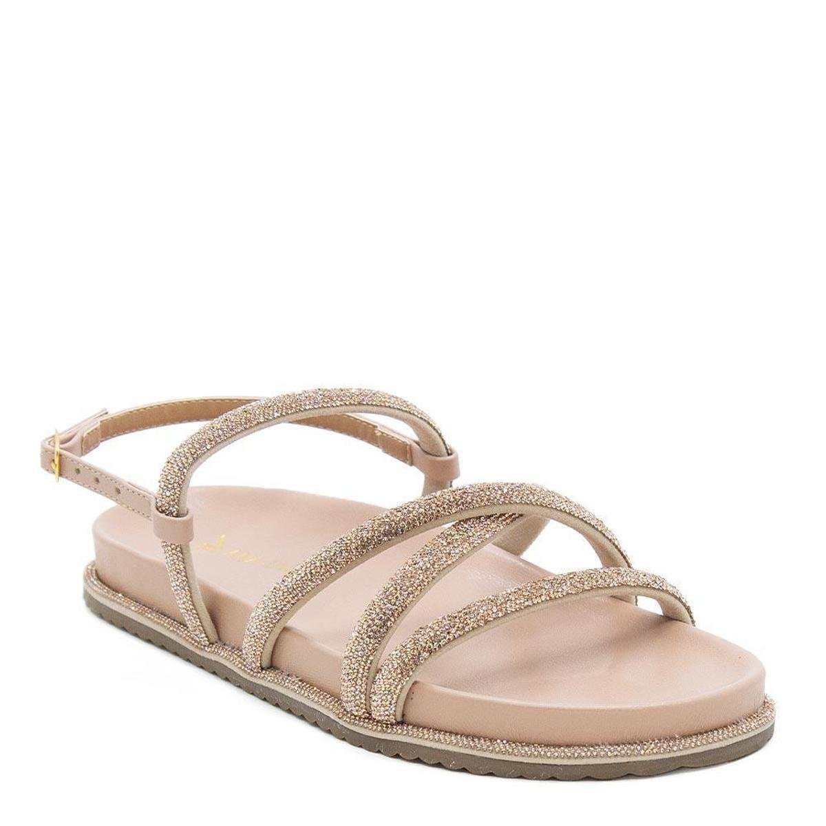 Sandália Papete Rasteira Feminina Ana Laura 23975 Nude - Nude Menor preço em Sandália Papete Rasteira Feminina Ana Laura 23975 Nude - Nude