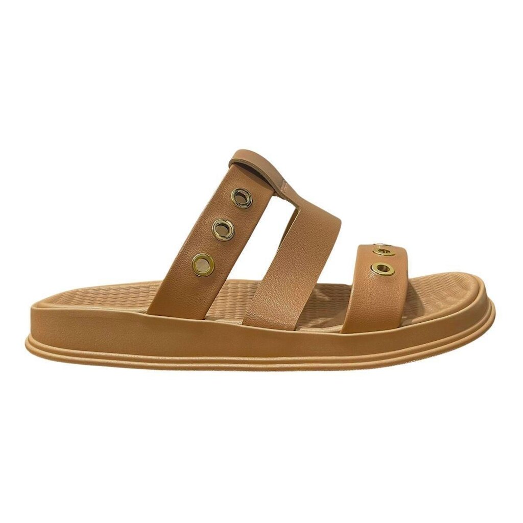 Sandália Papete Slide Feminino Moleca 5556.103 Nude