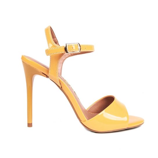 Sandália Paula Brazil Lola Verniz Feminina - Amarelo
