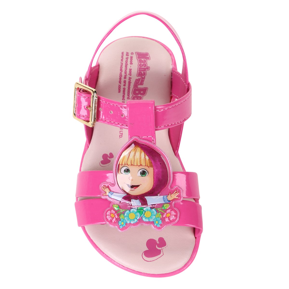 Sandália Pé com Pé Masha e o Urso Feminina - Pink | Zattini