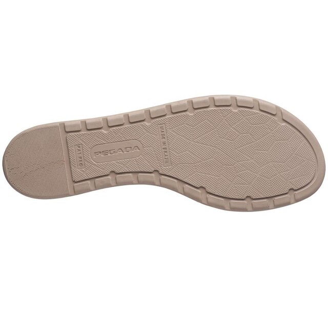 Sandália Pegada Feminina em Couro Off White 234202-02