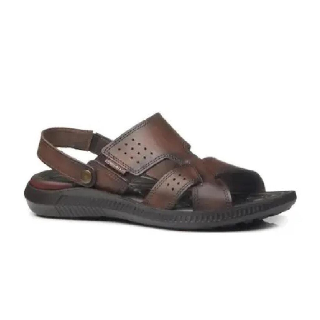 Sandália Pegada Masculina em Couro Pinhão 134553-03