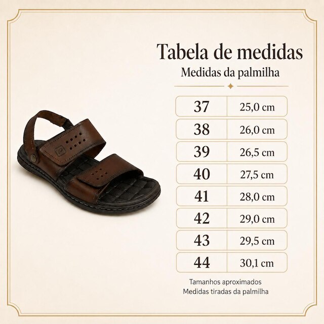 Sandália Pegada Masculino Casual Amortech Couro