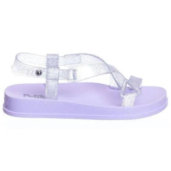 Sandália Petite Jolie Papete Infantil Glitter - Lilás