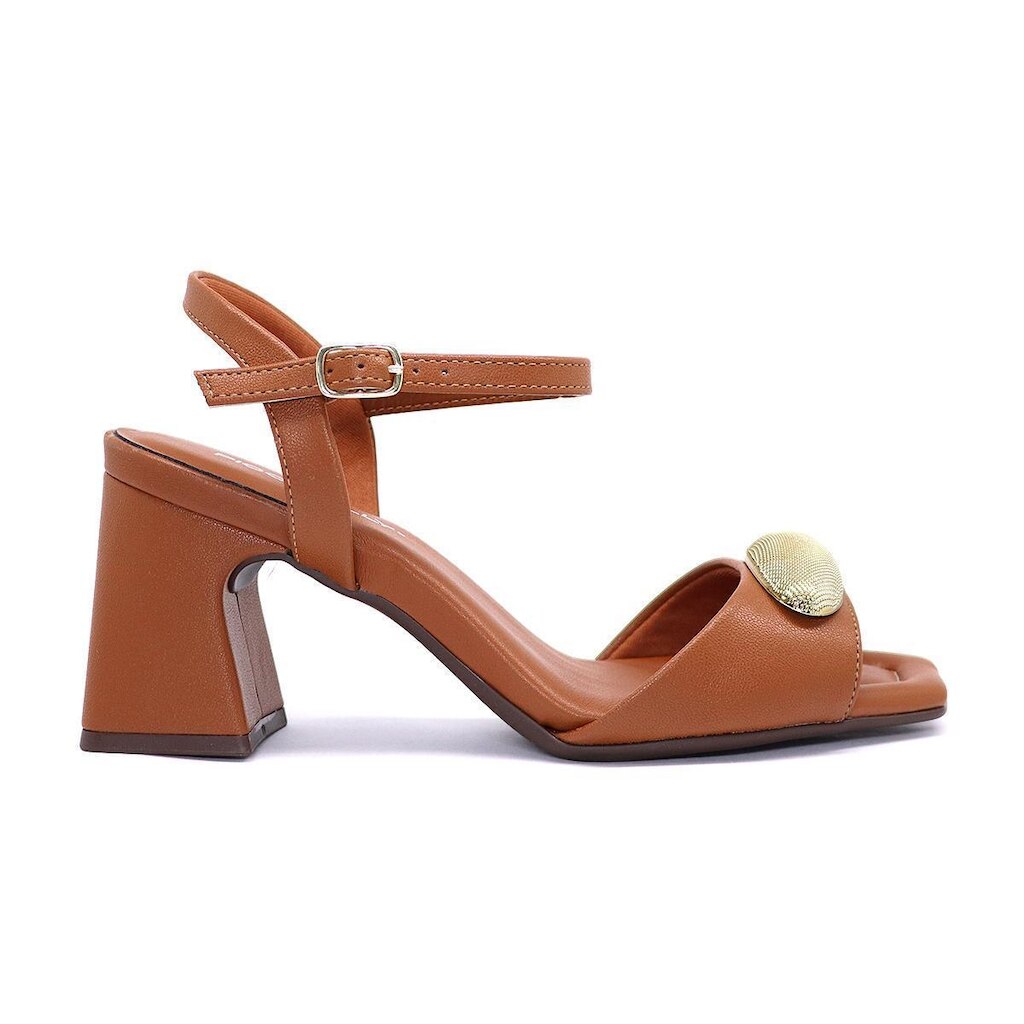 Sandália Piccadilly Feminina 626053 Brilho Salto Bloco