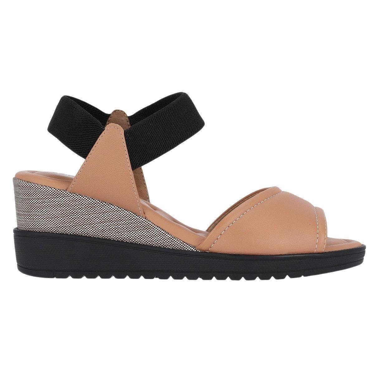 Sandália Piccadilly Isabela Anabela Maxi Conforto - Caramelo Menor preço em Sandália Piccadilly Isabela Anabela Maxi Conforto - Caramelo