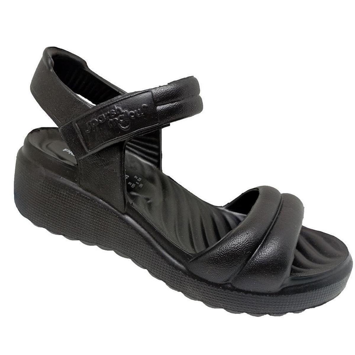 Sandália Piccadilly Marshmallow C226001 Feminina - Preta - Preto Menor preço em Sandália Piccadilly Marshmallow C226001 Feminina - Preta - Preto