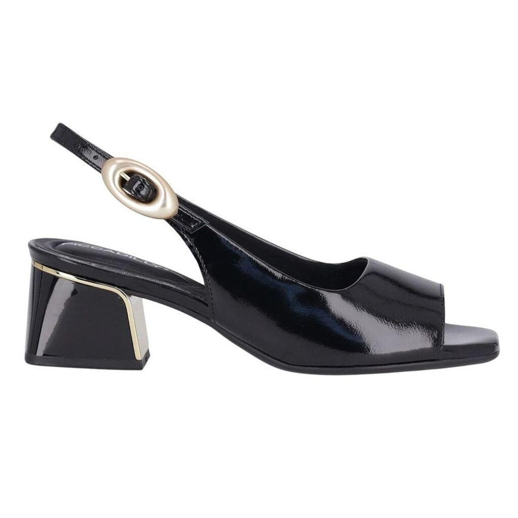 Sandália Piccadilly Slingback Renee Salto Médio Feminina - Preto 37