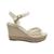 Sandália Plataforma Anabela Alta Feminina Confortável Elegante Dakota Y9872 - Creme