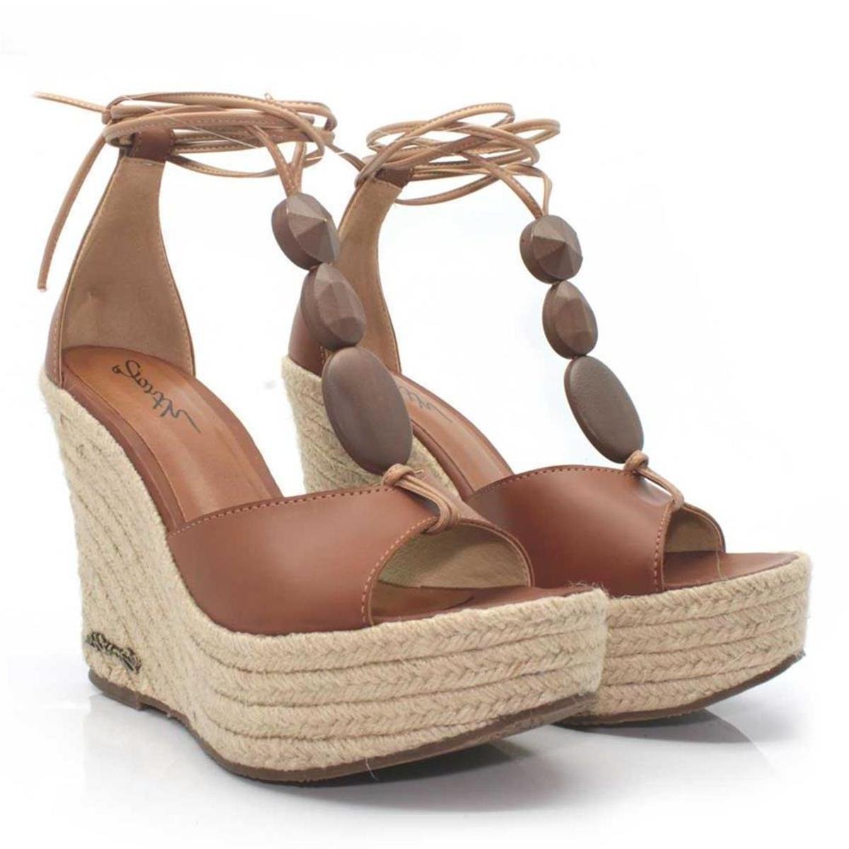 Sandália Plataforma Barth Shoes Jurere Estilosa Moderna - Marrom Claro |  Zattini