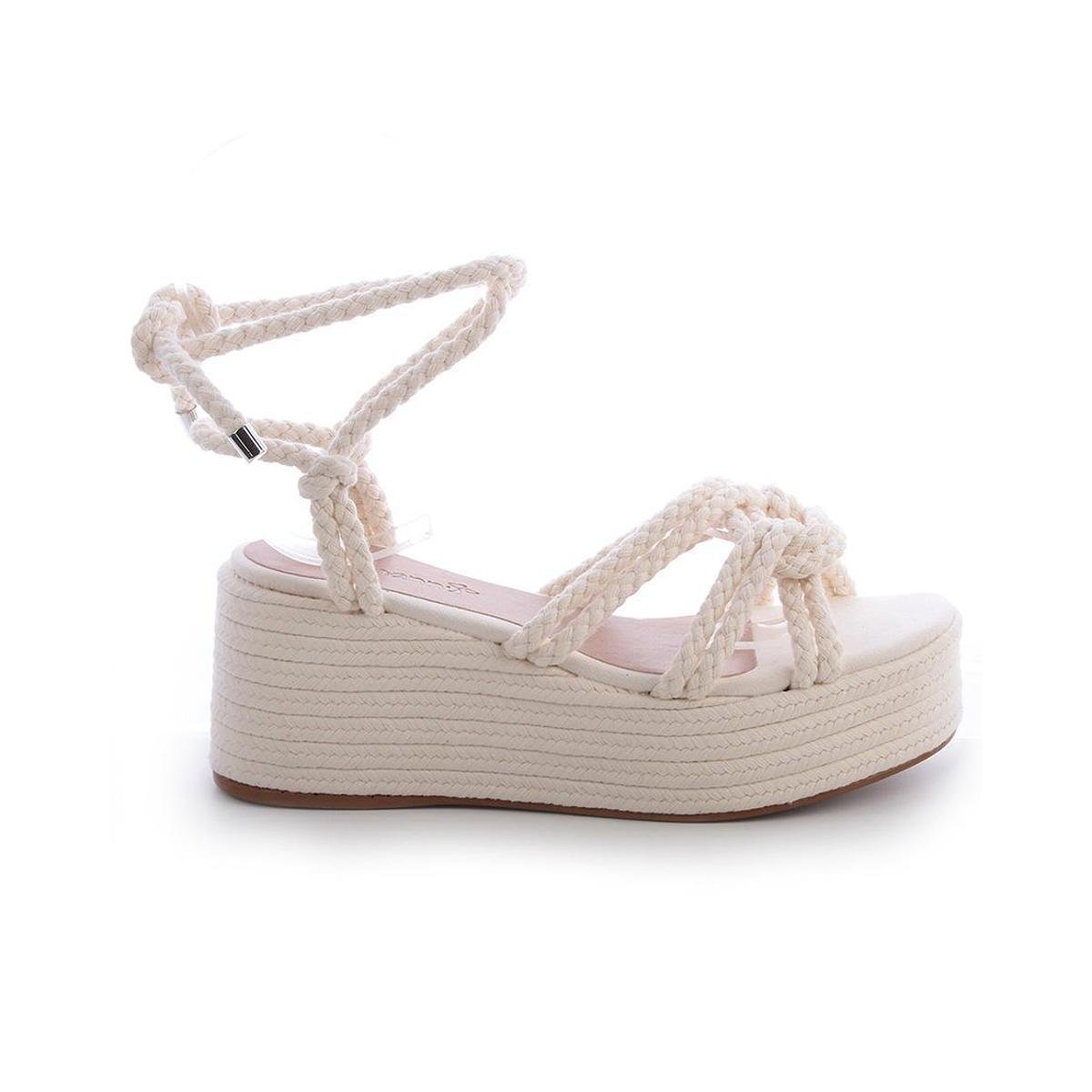 Sandalia Plataforma Corda 33 Compre Online Zattini