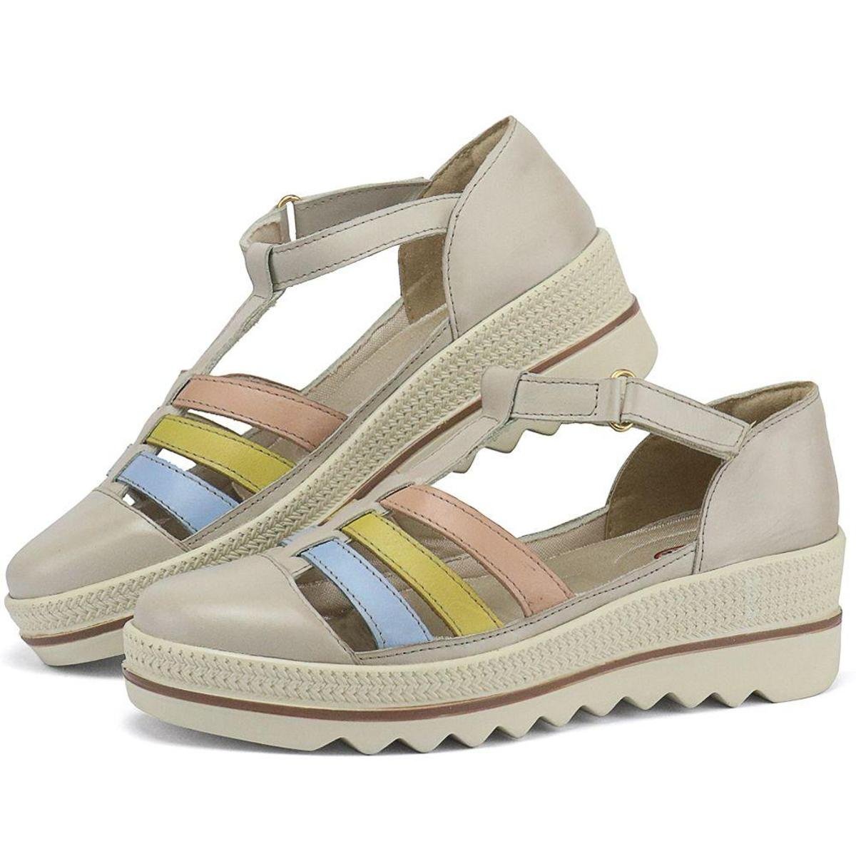 sandalia velcro feminina