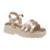 Sandália Plataforma Infantil Tratorada Metalizada Kidstep - Ouro