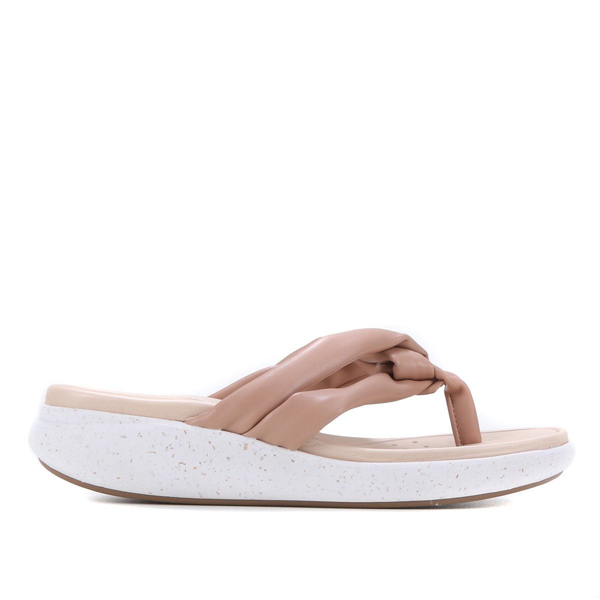 Sandália Plataforma Modare Básica Nó Feminina - Nude Menor preço em Sandália Plataforma Modare Básica Nó Feminina - Nude