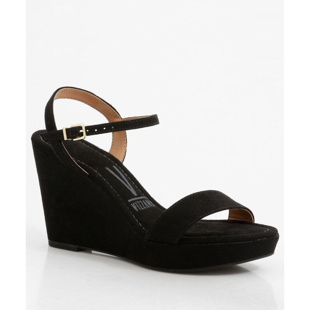 salto alto plataforma preto