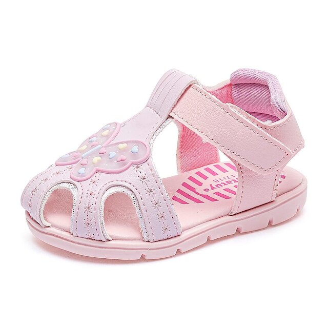 Sandália Primeiros Passos Esportiva Menina Infantil Casual Leve Respirável Borboleta Rosa Mz Shoes