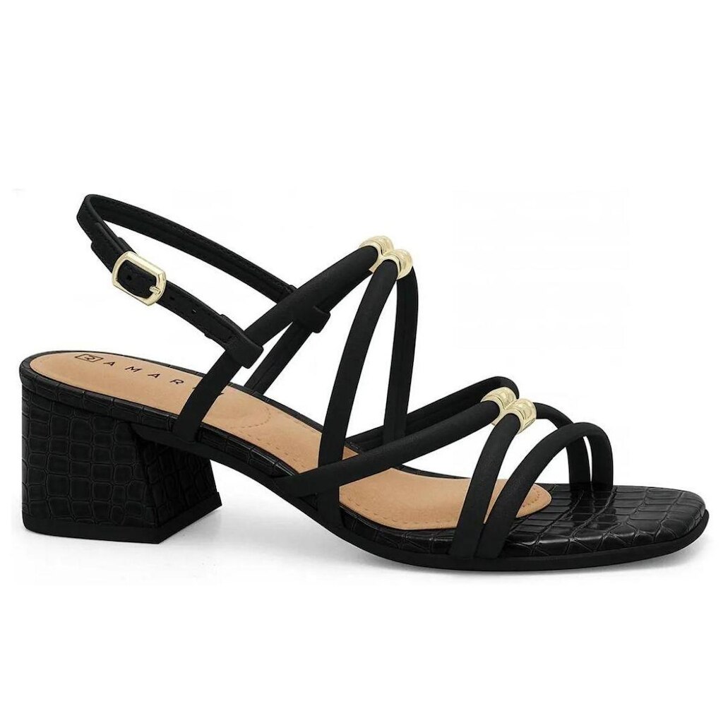 Sandalia Ramarim Preto Feminino Original 26-30203