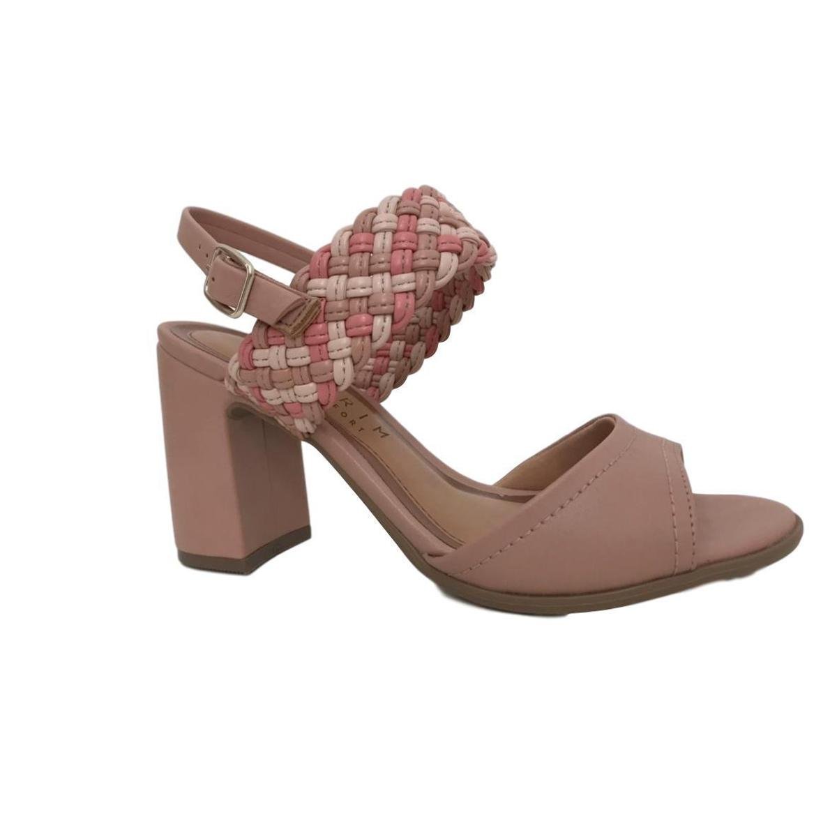 Sandália Ramarim Total Comfort Tira Trançada Salto Grosso Zattini