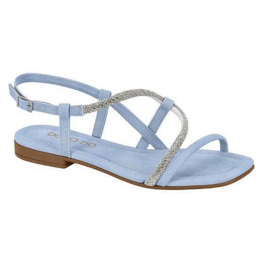 SANDALIA RASTEIRA COM PEDRAS BEIRA RIO CONFORTO 8431217 Zattini