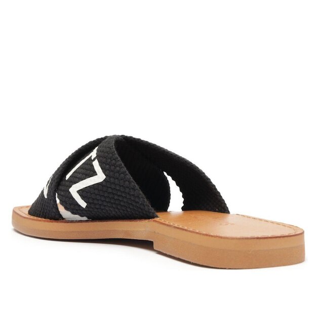SANDÁLIA RASTEIRA DE X SCHUTZ LOGO PRETA