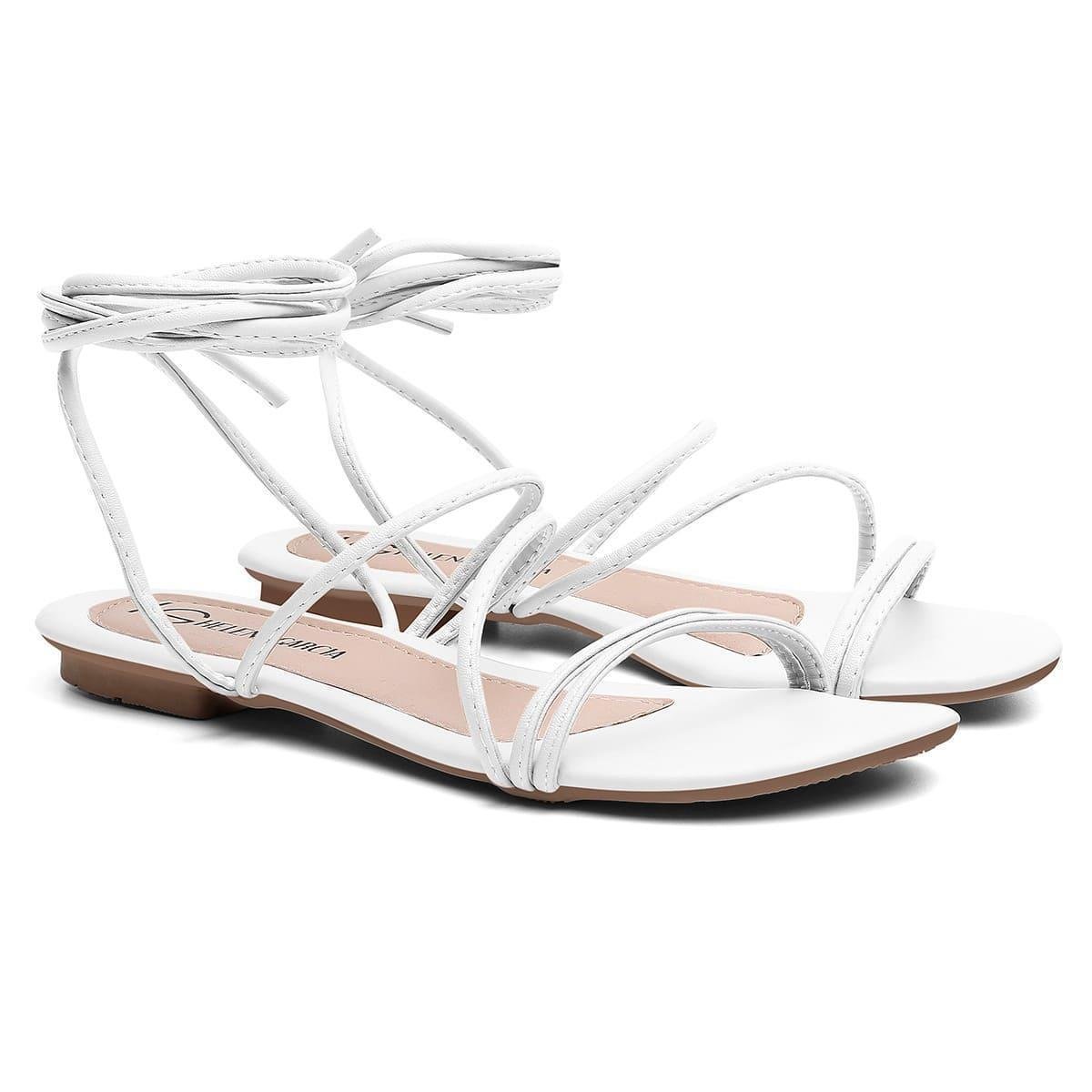 Sandália Rasteira Feminina Amarração Gladiadora Confort Dia a Dia Menor preço em Sandália Rasteira Feminina Amarração Gladiadora Confort Dia a Dia