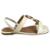 Sandália Rasteira Feminina Dakota Tiras com Pedras - Off White
