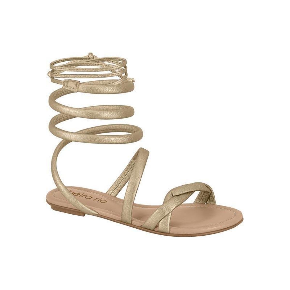 Amarração Rasteirinha De Amarrar Na Perna Sandália De Amarrar Na